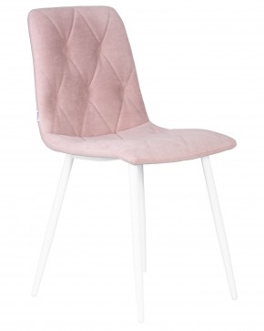 Стул обеденный DOBRIN CHILLY ROMBO, Розовый Simple 03, основание белый в Урае - uray.ok-mebel.com | фото 2