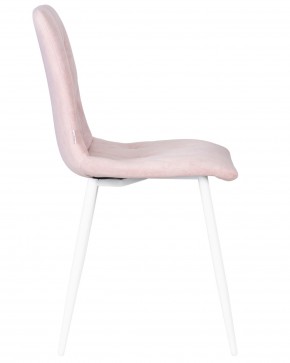 Стул обеденный DOBRIN CHILLY ROMBO, Розовый Simple 03, основание белый в Урае - uray.ok-mebel.com | фото 3