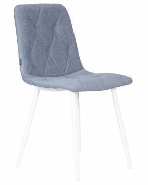 Стул обеденный DOBRIN CHILLY ROMBO, Серо-голубой Simple 26, основание белый в Урае - uray.ok-mebel.com | фото 2
