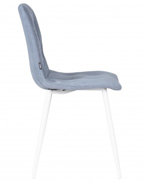 Стул обеденный DOBRIN CHILLY ROMBO, Серо-голубой Simple 26, основание белый в Урае - uray.ok-mebel.com | фото 3