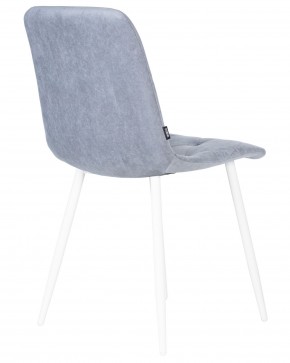 Стул обеденный DOBRIN CHILLY ROMBO, Серо-голубой Simple 26, основание белый в Урае - uray.ok-mebel.com | фото 4