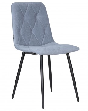 Стул обеденный DOBRIN CHILLY ROMBO, Серо-голубой Simple 26, основание черное в Урае - uray.ok-mebel.com | фото
