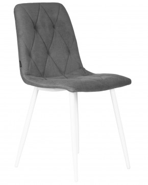 Стул обеденный DOBRIN CHILLY ROMBO, Серый Simple 33, основание белый в Урае - uray.ok-mebel.com | фото 2