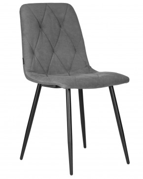 Стул обеденный DOBRIN CHILLY ROMBO, Серый Simple 33, основание черное в Урае - uray.ok-mebel.com | фото