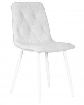 Стул обеденный DOBRIN CHILLY ROMBO, Светло-серый Simple 29, основание белое в Урае - uray.ok-mebel.com | фото