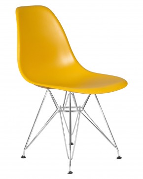 Стул обеденный DOBRIN DSR, ножки хром, цвет горчичный (Y-03) в Урае - uray.ok-mebel.com | фото 2