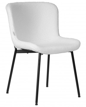 Стул обеденный DOBRIN MILO, черные ножки, белый букле (UF992-01) в Урае - uray.ok-mebel.com | фото 2