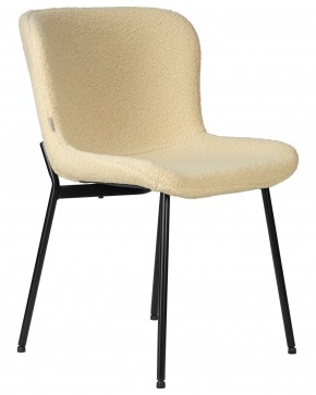 Стул обеденный DOBRIN MILO, черные ножки, кремовый букле (UF992-02) в Урае - uray.ok-mebel.com | фото 2