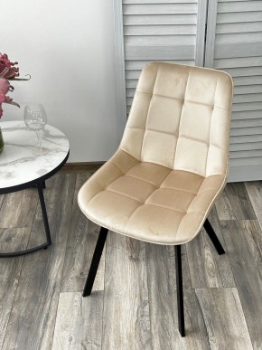 Стул ONION G062-03 светлый беж, велюр/ черный каркас М-City в Урае - uray.ok-mebel.com | фото 2