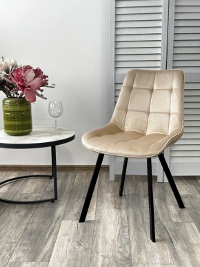 Стул ONION G062-03 светлый беж, велюр/ черный каркас М-City в Урае - uray.ok-mebel.com | фото 3