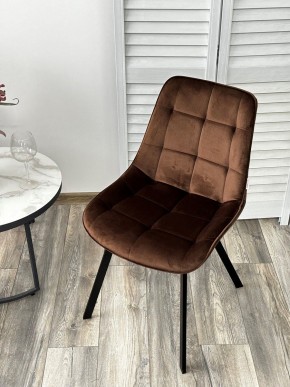Стул ONION G062-10 шоколадный, велюр/ черный каркас М-City в Урае - uray.ok-mebel.com | фото 2