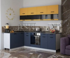 ТЕХНО Кухонный гарнитур угловой 2,4х1,6 м Компоновка №4 в Урае - uray.ok-mebel.com | фото 3