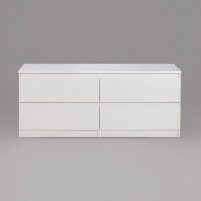 Тумба КАСТОР длинная с четырьмя ящиками, цвет белый в Урае - uray.ok-mebel.com | фото 2