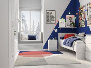 Тумба КАСТОР малая с двумя ящиками, цвет белый в Урае - uray.ok-mebel.com | фото 3
