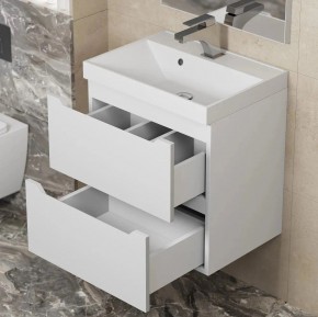 Тумба под раковину Uperwood Tanos 50 см, подвесная, белая матовая в Урае - uray.ok-mebel.com | фото 3