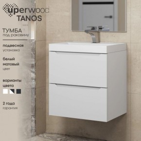 Тумба под раковину Uperwood Tanos 70 см, подвесная, белая матовая в Урае - uray.ok-mebel.com | фото 5
