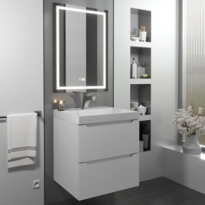 Тумба с раковиной Uperwood Tanos 50 см, подвесная, белая матовая в Урае - uray.ok-mebel.com | фото