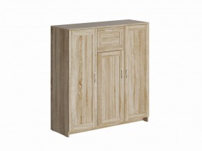 Тумба СИРИУС трехдверная с одним ящиком, цвет Дуб Сонома в Урае - uray.ok-mebel.com | фото