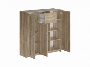 Тумба СИРИУС трехдверная с одним ящиком, цвет Дуб Сонома в Урае - uray.ok-mebel.com | фото 2