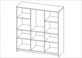 Тумба СИРИУС трехдверная с одним ящиком, цвет Дуб Венге в Урае - uray.ok-mebel.com | фото 2