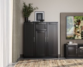 Тумба СИРИУС трехдверная с одним ящиком, цвет Дуб Венге в Урае - uray.ok-mebel.com | фото 4