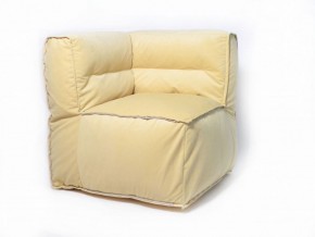 Угловое модульное бескаркасное кресло Комфорт (Желтый велюр) в Урае - uray.ok-mebel.com | фото