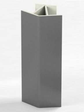 Угловое соединение для цоколя 135 гр. h100 мм (Алюминий, Белый, Черный, Сонома) в Урае - uray.ok-mebel.com | фото 1