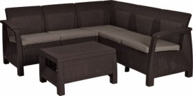 Комплект мебели угловой Корфу Релакс Сет (Corfu Relax set) коричневый в Урае - uray.ok-mebel.com | фото 1