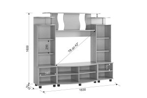 Мини-стенка Зефир люкс арт. T-019.1 в Урае - uray.ok-mebel.com | фото 12