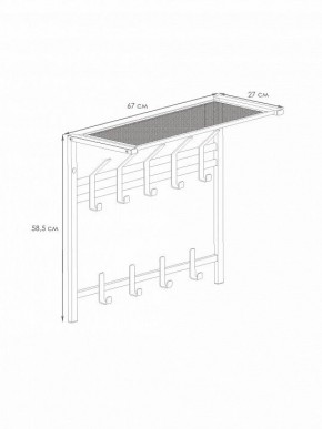 Вешалка-полка Торонто 22 в Урае - uray.ok-mebel.com | фото 3