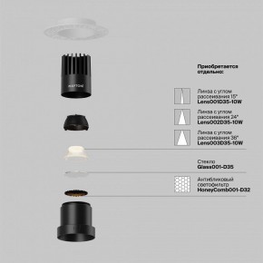 Встраиваемый светильник Maytoni Dip DL120-10W-2.7K-TRS-B в Урае - uray.ok-mebel.com | фото 3