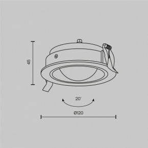 Встраиваемый светильник Maytoni Lens DL105-12W3K-W в Урае - uray.ok-mebel.com | фото 6