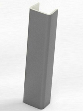Торцевая заглушка  для цоколя h100 мм (Алюминий, Белый, Черный, Сонома) в Урае - uray.ok-mebel.com | фото
