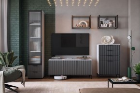 ЗЕФИР Гостиная К2 (белое дерево/черный муар) в Урае - uray.ok-mebel.com | фото