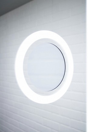 Зеркало Even 100 alum (линза) с подсветкой Sansa (SEL1028Z) в Урае - uray.ok-mebel.com | фото 5