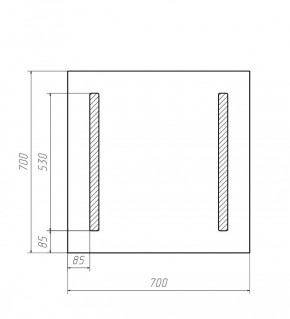 Зеркало Good Light 2-70 с подсветкой Домино (GL7012Z) в Урае - uray.ok-mebel.com | фото 6