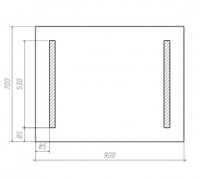Зеркало Good Light 2-90 с подсветкой Домино (GL7015Z) в Урае - uray.ok-mebel.com | фото 6